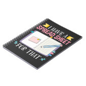 CPA Fun Spreadsheet für niedliche Rechnungslegungs Notizblock (Linke Seite)