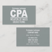 CPA-Gewohnheits-Visitenkarten Visitenkarte (Vorne/Hinten)