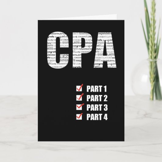 CPA-Glückwünsche, die alle 4 Teile Schwarz-führen Karte (Vorderseite)