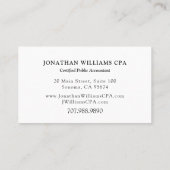 CPA-Imitate für Buchhalter Leather Gold Typografie Visitenkarte (Rückseite)