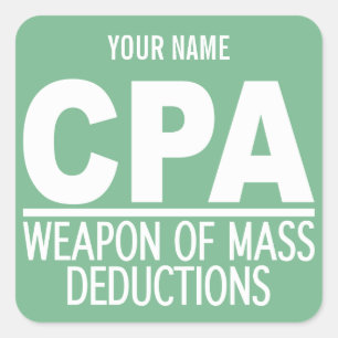 CPA individuelle Name- und Farbaufkleber Quadratischer Aufkleber
