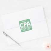 CPA individuelle Name- und Farbaufkleber Quadratischer Aufkleber (Umschlag)
