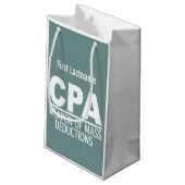 CPA individuelle Name- und Farbgeschenktaschen Kleine Geschenktüte (Rückseite Schrägansicht)