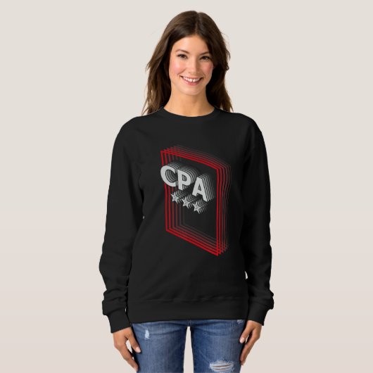 CPA Job Title Appreciation Retro Sweatshirt (Vorne ganz)