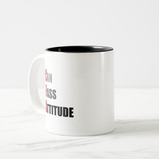 CPA: Kann Haltung führen Zweifarbige Tasse (Vorderseite Links)