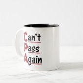 CPA kann nicht noch einmal die Funny Accountant Ac Zweifarbige Tasse (Vorderseite Links)