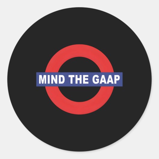 CPA kümmert sich um die GAAP-Bilanzierung Runder Aufkleber (Vorderseite)