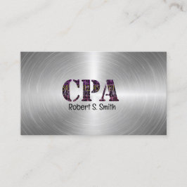 CPA-Logo Zertifiziert Öffentliches Konto Silber Visitenkarte