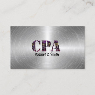 CPA-Logo Zertifiziert Öffentliches Konto Silber Visitenkarte
