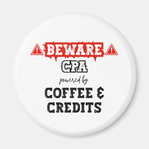 CPA mit Kaffee- und Credits   Funny Accountant Magnet