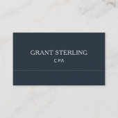 CPA Navy Blau Professional Visitenkarte (Vorderseite)