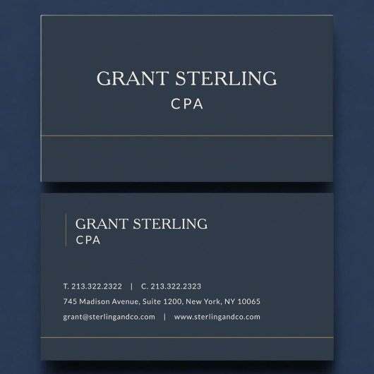 CPA Navy Blue Professional Visitenkarte