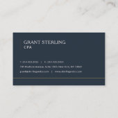 CPA Navy Blue Professional Visitenkarte (Rückseite)