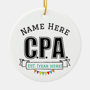 CPA Ornament-Personalisiertes Geschenk für CPA-Liz Keramik Ornament