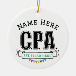 CPA Ornament-Personalisiertes Geschenk für CPA-Liz Keramik Ornament