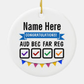 CPA Ornament-Personalisiertes Geschenk für CPA-Prü Keramik Ornament (Hinten)