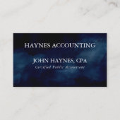 CPA Rechnungslegungssteuer Vorbereitung Navy Blue Visitenkarte (Vorderseite)