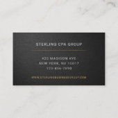 CPA Schwarze Professionelle  Visitenkarte (Rückseite)