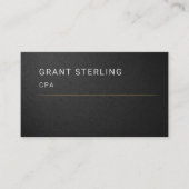 CPA Schwarze Professionelle  Visitenkarte (Vorderseite)
