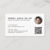 CPA-Steuerberater-QR-Code-Foto Visitenkarte (Vorderseite)
