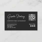 CPA-Steuerberater-Vorbereiter QR-Code-Skript Visitenkarte (Vorderseite)