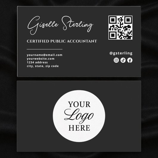 CPA-Steuerberater-Vorbereiter QR-Code-Skript Visitenkarte