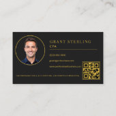 CPA Steuerberater Wirtschaftsprüfer QR-Code Schwar Visitenkarte (Rückseite)