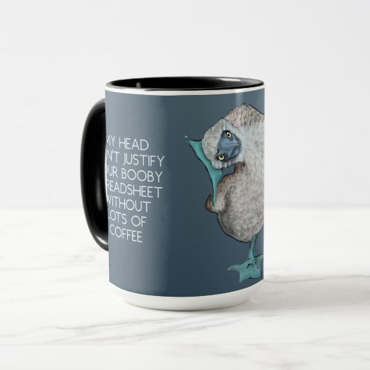 CPA Tasse mit blaufüßigtem Vogel (Vorderseite Links)