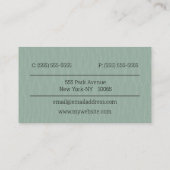 CPA-Vorlage für grün und silber Visitenkarte (Rückseite)