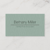 CPA-Vorlage für grün und silber Visitenkarte (Vorderseite)