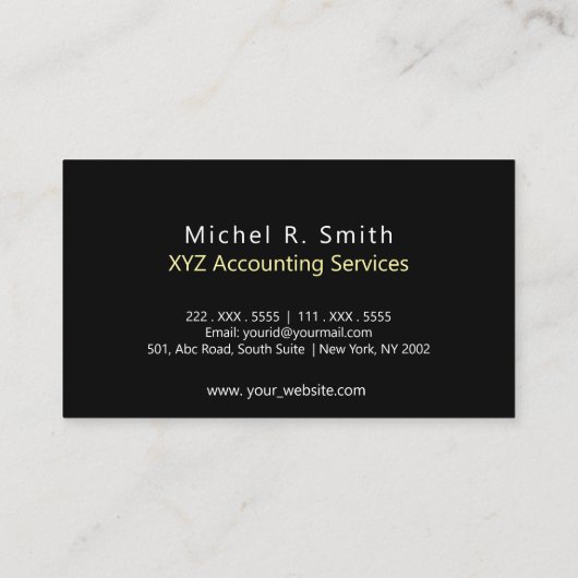 CPA Wirtschaftsprüfer mit Rechner Pen Visitenkarte (Rückseite)