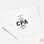 CPA Work Job Title Gift Runder Aufkleber (Umschlag)
