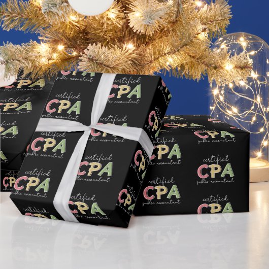 CPA zertifizierter öffentlicher Wirtschaftsprüfer Geschenkpapier (Feiertage)