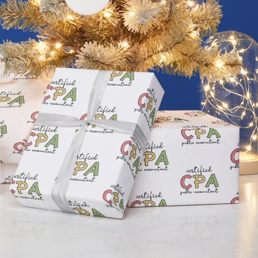 CPA zertifizierter öffentlicher Wirtschaftsprüfer Geschenkpapier (Feiertage)