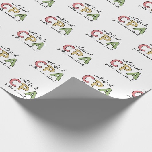 CPA zertifizierter öffentlicher Wirtschaftsprüfer Geschenkpapier (Ecke)