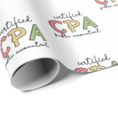 CPA zertifizierter öffentlicher Wirtschaftsprüfer Geschenkpapier (Rolleneckpunkt)