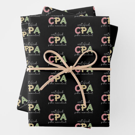 CPA zertifizierter öffentlicher Wirtschaftsprüfer Geschenkpapier Set (Beispiel)