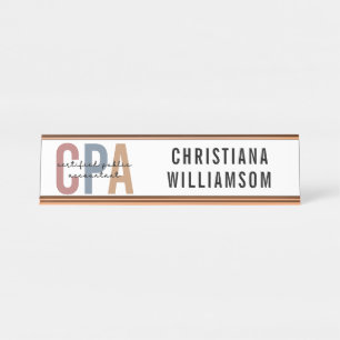 CPA zertifizierter öffentlicher Wirtschaftsprüfer Schreibtischnamensplakette