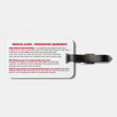 CPAP Bewusstseinsschlaf Apnoe Warnweg Gepäckanhänger (Rückseite horizontal)