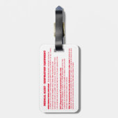 CPAP-Gesundheitszustand Fortsetzung der Reise Gepäckanhänger (Rückseite vertikal)