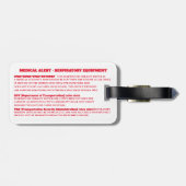 CPAP-Gesundheitszustand Fortsetzung der Reise Gepäckanhänger (Rückseite horizontal)