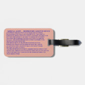 CPAP-Maschinenkarte Gepäckanhänger (Rückseite horizontal)