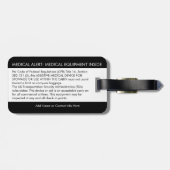 CPAP oder medizinische Warnmeldung auf dem Gepäcka Gepäckanhänger (Rückseite horizontal)