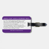 CPAP oder medizinische Warnmeldung auf dem Gepäcka Gepäckanhänger (Rückseite horizontal)