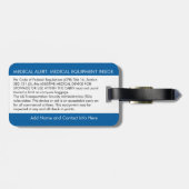 CPAP oder medizinische Warnmeldung auf dem Gepäcka Gepäckanhänger (Rückseite horizontal)