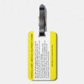 CPAP oder medizinische Warnmeldung auf dem Gepäcka Gepäckanhänger (Rückseite vertikal)