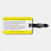 CPAP oder medizinische Warnmeldung auf dem Gepäcka Gepäckanhänger (Rückseite horizontal)