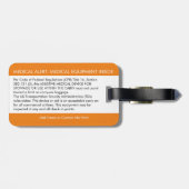 CPAP oder medizinische Warnmeldung auf dem Gepäcka Gepäckanhänger (Rückseite horizontal)