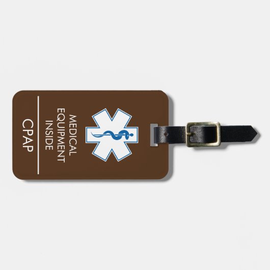 CPAP oder medizinische Warnmeldung auf dem Gepäcka Gepäckanhänger (Vorderseite horizontal)