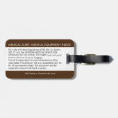 CPAP oder medizinische Warnmeldung auf dem Gepäcka Gepäckanhänger (Rückseite horizontal)